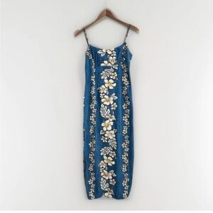 Vintage Royal Creations Floral Sleeveless Hawaiian Maxi Dress